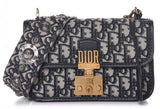 Oblique Small Flap Bag - Dark Blue