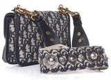Oblique Small Flap Bag - Dark Blue