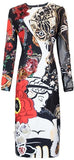 Embellished Patchwork Mesh Dress
