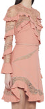 Ruffle Lace Panelled Dress