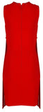 Embellished Fringed Cocktail Dress, Red