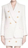 Double-Breasted Tweed Blazer