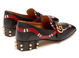 Yoko Snake-Appliqu̩ Leather Loafers
