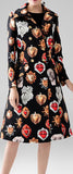 Sacred Heart Printed Jacquard Double-Breasted Coat