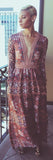 'Juliet' Maxi Dress in Maroon - DESIGNER INSPIRED FASHIONS