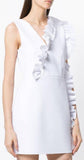 Ruffled Short Dress - Red or White