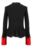 Ribbed Peplum Cardigan