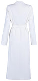 Bead-Embellished Mid-Calf Coat, White