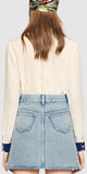 Bee Embellished Silk Blouse - DESIGNER INSPIRED FASHIONS