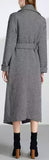 Stripe Wrap Wool Coat