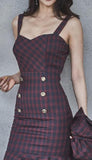 Tartan Cropped Jacket & Dress Set