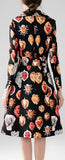 Sacred Heart Printed Jacquard Double-Breasted Coat