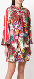 Floral Big Cat Print Hooded Dress