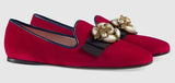 Velvet Ballet Flat with Bee