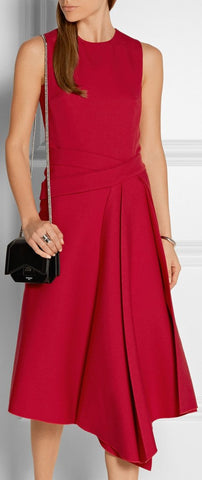 Asymmetric Pleated Dress - DESIGNER INSPIRED FASHIONS