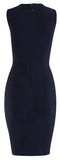 Paneled Stretch Knee-Length Dress