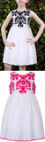 Embroidered Cotton Dress, Black or Red - DESIGNER INSPIRED FASHIONS