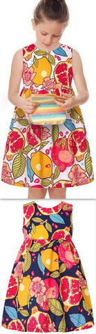 Fruit Print Dress, White or Black - DESIGNER INSPIRED FASHIONS