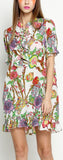 Floral Print Ruffle Mini Dress