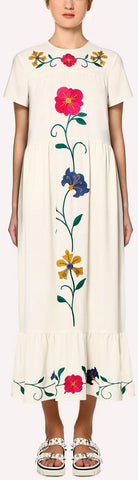 Floral Embroidered Dress