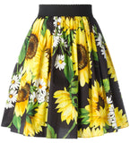 Sunflower Print Skirt