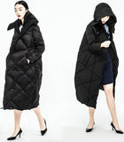 Reversible Down Coat in Black or Khaki - DESIGNER INSPIRED FASHIONS