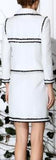 Frayed Tweed Suit Jacket & Skirt Set | DESIGNER INSPIRED FASHIONS