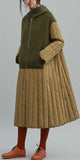 Hooded Wool & Puffer Down Coat