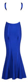 Backless Blue Bodycon Maxi Dress - DESIGNER INSPIRED FASHIONS