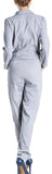 Zip Jumpsuit in Grey - DESIGNER INSPIRED FASHIONS