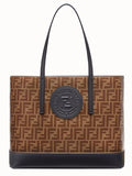 Shopping Logo Leather Shopper - Beige or Black