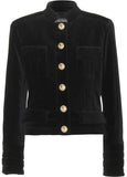 Cropped Velvet Jacket - Black or Blue