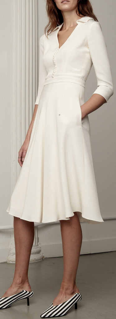 'Diana' Button Detail Midi Dress