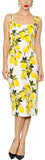Lemon-Print Sweetheart-Neck Dress