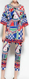 Queen of Hearts Top & Cropped Pant Set