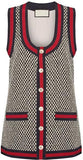 Houndstooth Vest with Web-Trim
