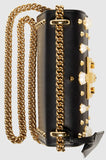 Padlock Pearl Studded Leather Shoulder Bag - (Various colors to choose from) - DESIGNER INSPIRED FASHIONS