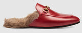 Princetown Horsebit Fur-Lined Leather Loafer-Slippers - (Pink, Red, Black) - DESIGNER INSPIRED FASHIONS