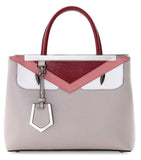 Petite 2Jours Monster Satchel Bag Taupe/Pink/Red - DESIGNER INSPIRED FASHIONS