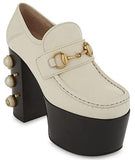 Vegas 125 Pearl Leather High Heeled Loafers