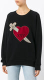 Heart & Dagger Embroidered Sweatshirt