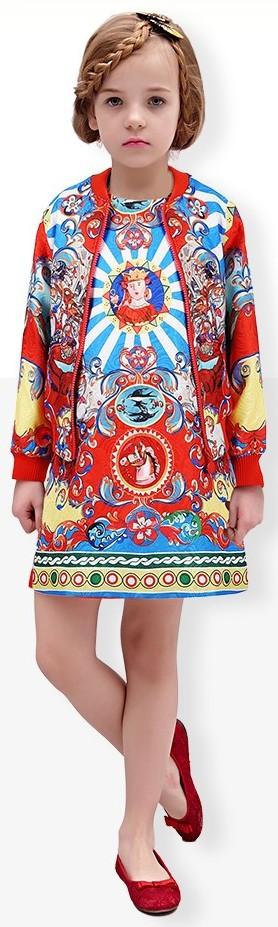 'Carretto' Print Jacket & Dress Set - DESIGNER INSPIRED FASHIONS