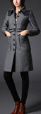 Single-Breasted Wool-Blend Coat