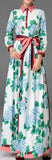 Hydrangea Print Maxi Shirt Dress