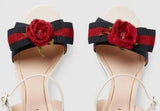 Floral Embellished Sandals, White