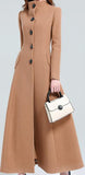 Long Single-Breasted Wool Coat