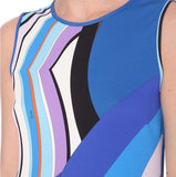 Sleeveless Printed Jersey Silk Mini Dress - DESIGNER INSPIRED FASHIONS