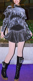 Ruffled Velvet Mini Dress - DESIGNER INSPIRED FASHIONS