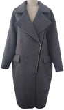 Cashmere & Wool Blend Coat in Grey - DESIGNER INSPIRED FASHIONS