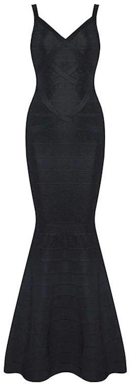 'Kaira' Bandage Maxi Dress-Black - DESIGNER INSPIRED FASHIONS